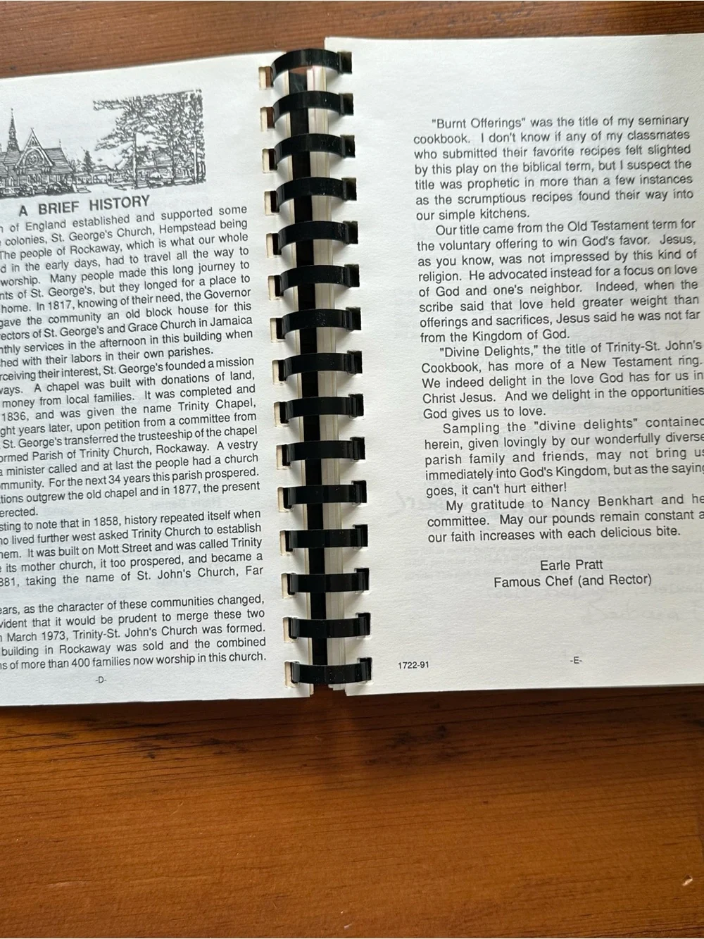 Vintage Cookbook Trinity-St. John's Church 1991 Hewlett New York